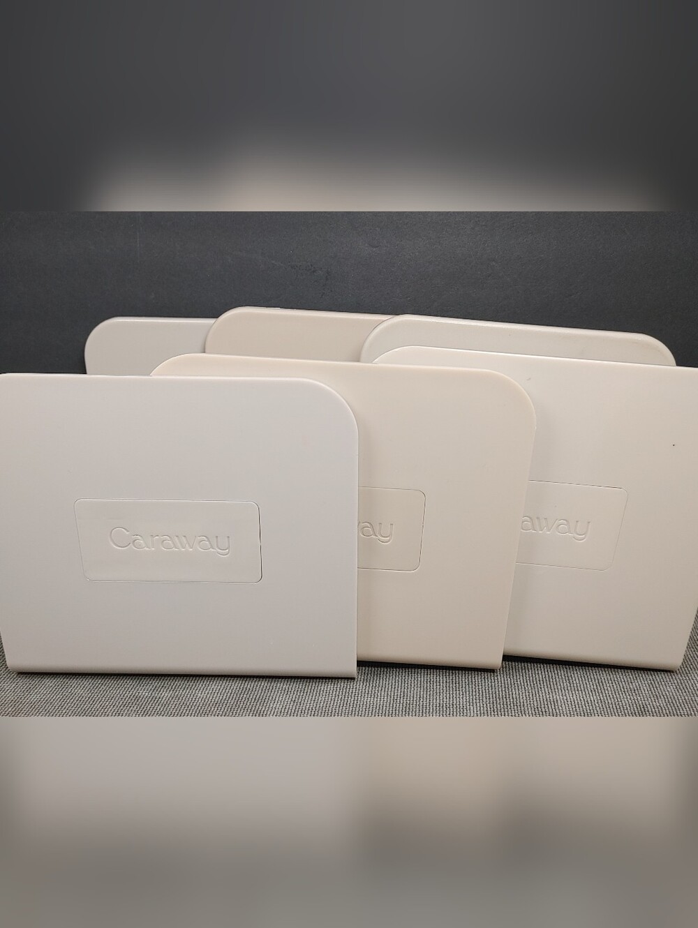 Caraway Magnetic Holder Organizer Storage Dividers Set of 3 Beige